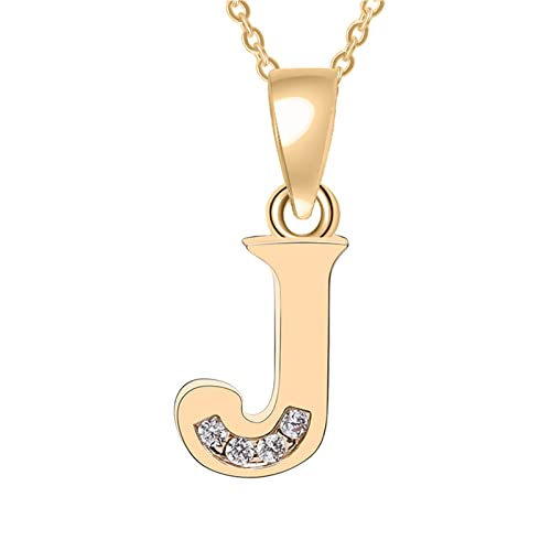 ROMIDA 26 Halskette mit englischem Alphabet Sterling Silber 925 Sterling Silber Schmuck Anhänger Halskette Geburtstag Muttertag Schmuck von ROMIDA