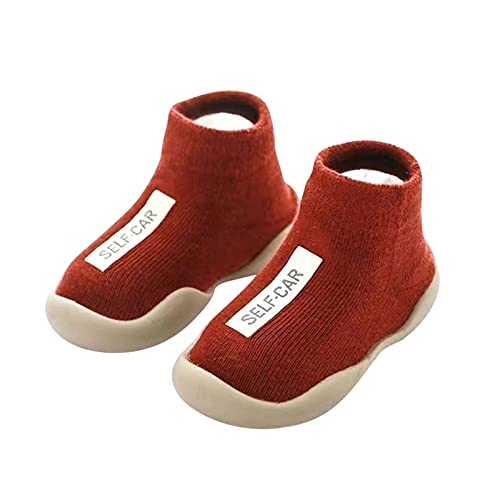 ROMIDA Baby Schuhe Mädchen Junge Kleinkind Schuhe Junge Stricken Kinderschuhe rutschfeste Bodenschuhe Weicher Boden Bodensocken Stricken Lauflerner Baby Schuhe Kleinkind Schuhe Lauflernschuhe von ROMIDA