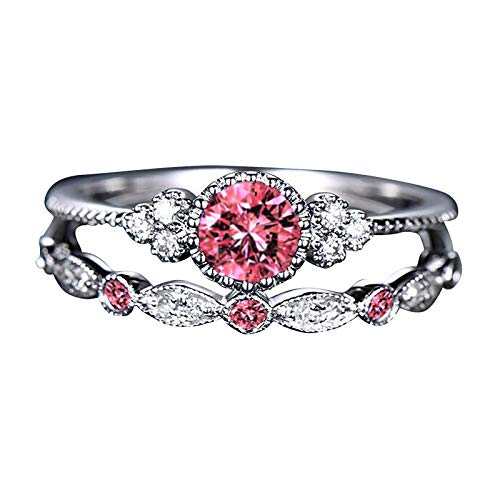 ROMIDA Damen Verlobungsring Sonne und Mond 925 Silber Ringe Damen Fingerringe Damenring,Mode Klassik Silber Schmuck Mädchen Frauen Schmuckgeschenke Einstellbare Ringe mit Zirkonia Muttertagsgeschenk von ROMIDA