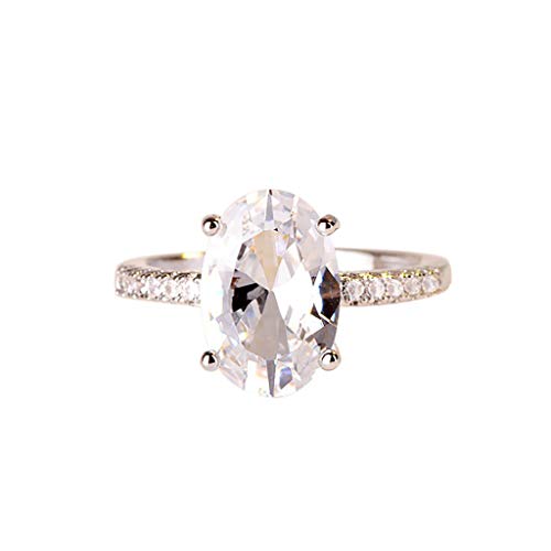 ROMIDA Diamant Ringe Stein Ring mit Zirkonia Kristallen, Frauen Silber Stein Ring Damen Partnerringe Fingerringe Damenring. Klassik Silber Schmuck Mädchen Frauen von ROMIDA