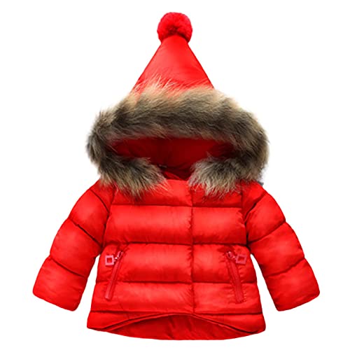 ROMIDA Fleecejacke Kinder Jungen Mädchen Mode Plüschjacke Winterjacke Warm Teddy Fleece Dick Hoodie Reißverschluss Gepolsterte Kapuzenjacke Parka Jacke von ROMIDA