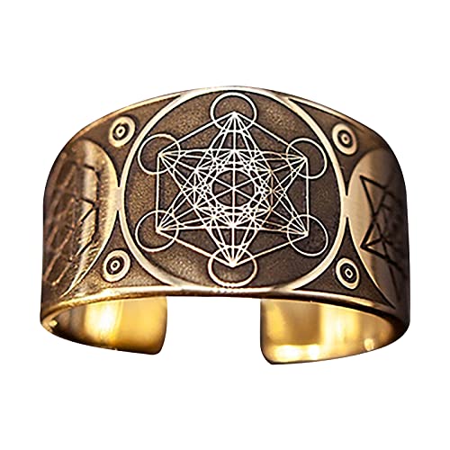 ROMIDA Gothic Ringe Personalisierter Spinnerring Edelstahl für Herren Damen Silber Unisex Ring Männer Frauen Freundschafts Verlobungs & Partner von ROMIDA