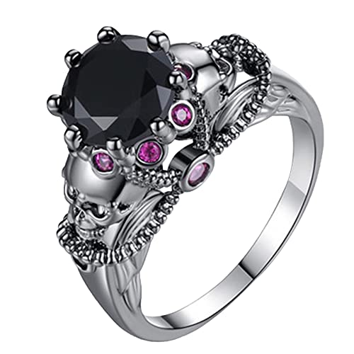 ROMIDA Herren Damen Ringe Y2k Ringe Edelstahl 925 Sterling Silber Vintage Punk Ringe für Damen Offene Ringe Verstellbar Gothic Ringe Band Fingerringe Ring Partnerringe von ROMIDA