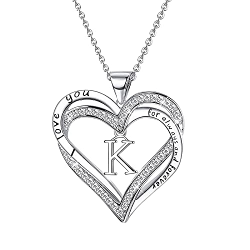 ROMIDA Kette mädchen Herz Halskette 925 Sterling Silber Herz Anhänger Kette Muttertag schmuck halskette Geburtstag Geschenke für Mädchen Damen Tochter von ROMIDA