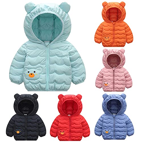 ROMIDA Kinder Jacke Baby Daunenjacke Mädchen Jungen Winter Jacke Mantel Mode Druck Daunenmantel mit Ohr Kapuze Winterjacke Steppjacke Outwear Warme Oberbekleidung Kinderkleidung Outdoorjacke von ROMIDA