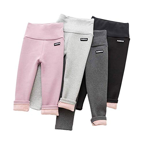 ROMIDA Kinder Mädchen Strumpfhose Mädchen Thermoleggings Winter Gefütterte Thermo Leggings Dicke Fleece Gefüttert Leggings Warme Fleece Kinder Gefüttert Hosen Baumwolle Fleece Leggings von ROMIDA