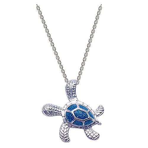 ROMIDA Mädchen Schildkröte Halskette 925 Sterling Silber Anhänger Kette Muttertag schmuck halskette aus Sterlingsilber 925 mit Zirkonia Geburtstag Geschenke für Mädchen von ROMIDA