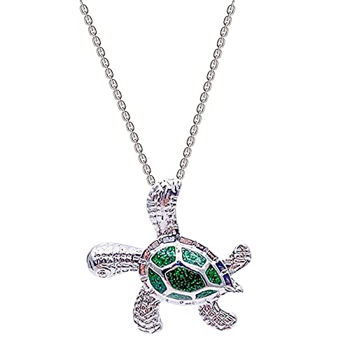 ROMIDA Mädchen Schildkröte Halskette 925 Sterling Silber Anhänger Kette Muttertag schmuck halskette aus Sterlingsilber 925 mit Zirkonia Geburtstag Geschenke für Mädchen von ROMIDA