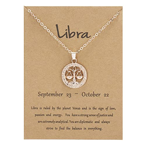 ROMIDA Mädchen Sternzeichen Halskette 925 Sterling Silber Anhänger Kette Muttertag schmuck halskette Geburtstag Geschenke für Mädchen Damen Tochter Jahrestag von ROMIDA