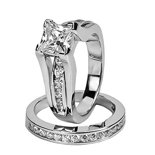 ROMIDA Partnerringe Versprechen Ring 925 Trauringe Silber 925 Trauringe Silberringe Diamant Ringe Verlobungsring Schmuck für Hochzeit Frauen Ring Verlobungsring von ROMIDA