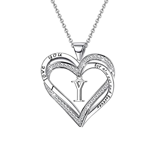 ROMIDA Personalisierte Halskette für Damen /26 Halskette mit englischen Buchstaben Halskette Geschenke für Frauen S925 Sterling Silber Halskette Schmuck Geburtstagsgeschenk für Frauen. von ROMIDA