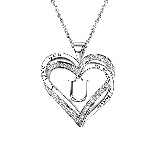 ROMIDA Personalisierte Halskette für Damen /26 Halskette mit englischen Buchstaben Halskette Geschenke für Frauen S925 Sterling Silber Halskette Schmuck Geburtstagsgeschenk für Frauen. von ROMIDA