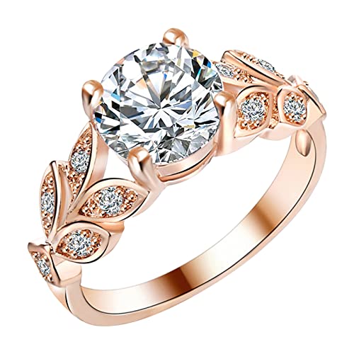 ROMIDA Ring für Damen, Schmuck Sterling Silber Round Ring,Damenring Frau Verlobungsringe Echt Schmuck Antragsring Geschenke für Freundin Mädchen Valentinstag Geburtstag von ROMIDA