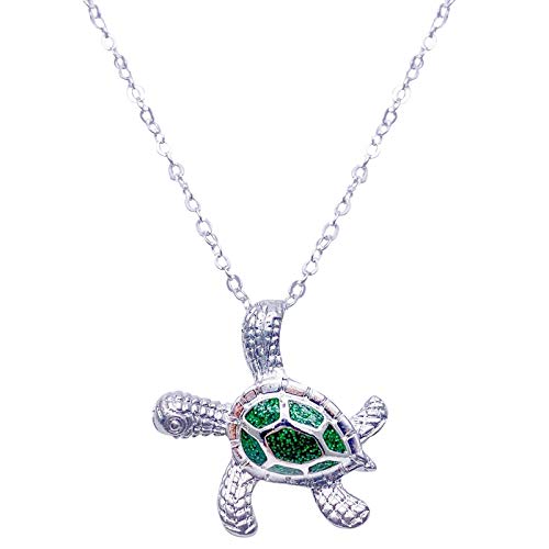 ROMIDA Schildkröten-Anhänger Damen 925 Sterling Silber Schildkröten-Anhänger Tier Halskette Schmuck Geschenk für Mädchen Kinder Freundin von ROMIDA