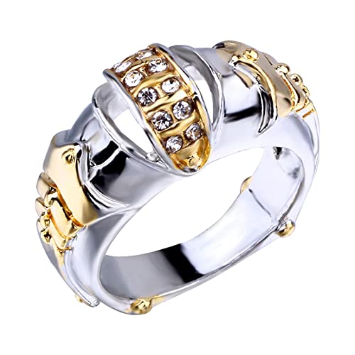 ROMIDA Silber Ring mit Zirkonia Kristallen,Partnerringe Frauen Silber Stein Ring Damen Partnerringe Fingerringe Damenring. Klassik Silber Schmuck Mädchen Frauen von ROMIDA