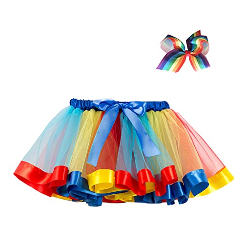 Tüllrock Mädchen Festliches Set Tütü Mädchen Rosa Tutu Mädchen Bunt Tutu Rock Baby Mädchen Regenbogen Rock Mädchen Prinzessin von ROMIDA