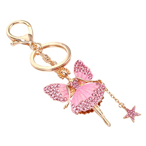 ROMISBABA 3 Pcs Blume Fee Keychain Metall Für Schlüsselring Tasche Zubehör Weihnachten von ROMISBABA