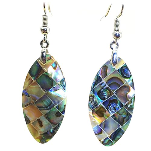 ROMISBABA 1 Paar Abalone Shell Ohrringe für Damen Natürliche Ohrringe mit Kreativem Design für Partys und Alltag Stilvolle Schmuckstücke für Modebewusste Frauen von ROMISBABA