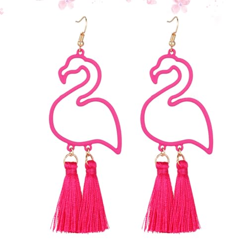 ROMISBABA 1 Paar Flamingo Design Ohrringe Stylische Eardrop Accessoires für Frauen Casual Schmuck für Partys Rosafarbene Ohrringe im Einzigartiges für Freundinnen von ROMISBABA