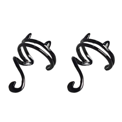 ROMISBABA 1 Paar Hollow out Katzenohrringe Silber Ohrclips im Katzen Design für Damen und Geschenkidee für Besondere Anlässe von ROMISBABA
