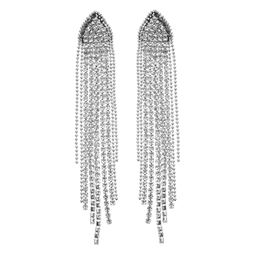 ROMISBABA 1 Paar Lange Quasten Ohrhänger Rhinestone für Damen Statement Ohrringe für Hochzeit Partys oder Besondere Anlässe Silber ROMISBABA 1 Paar Lange Quasten Ohrhänger Rhinestone für Damen Statement Ohrringe für Hochzeit Partys oder Besondere Anlässe Silber von ROMISBABA