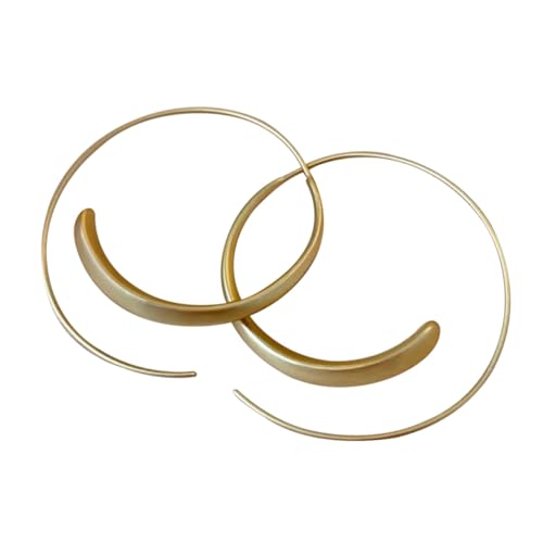 ROMISBABA 1 Paar Matte Goldene Ohrstecker Ohrringe für Damen Stilvolles Accessoire für für Verschiedene Outfits Hochwertiger Ohrschmuck mit Modernem Design von ROMISBABA