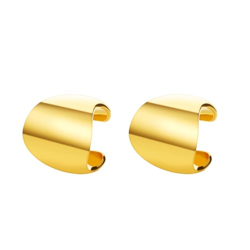 ROMISBABA 1 Paar Ohrclips Aus Metall Goldene Ohrringe Für Frauen Ohrstecker Für Damen Goldene Creolen Modische Ohrclips Metall Polierter Ohrschmuck Metallohrringe ROMISBABA 1 Paar Ohrclips Aus Metall Goldene Ohrringe Für Frauen Ohrstecker Für Damen Goldene Creolen Modische Ohrclips Metall Polierter Ohrschmuck Metallohrringe von ROMISBABA