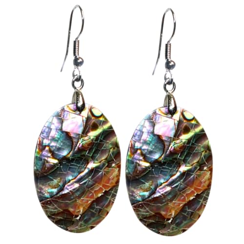 ROMISBABA 1 Paar Ovale Abalone Muschel Ohrringe Modischer Schmuck Dangler Kreative Eardrop Für Frauen Mädchen (verschiedene Farben) von ROMISBABA