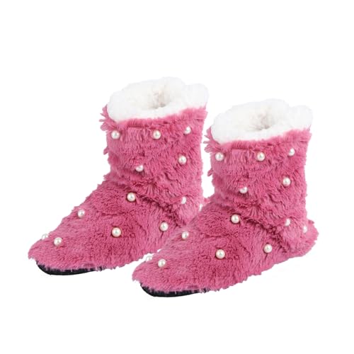 ROMISBABA 1 Paar Perlbodenschuhe Plüsch Pantoffel Knöchelhohe Hausschuhe Bootie-hausschuh Perlenschuhe Winterhausschuhe Haushaltspantoffeln Polyester Rosy ROMISBABA 1 Paar Perlbodenschuhe Plüsch Pantoffel Knöchelhohe Hausschuhe Bootie-hausschuh Perlenschuhe Winterhausschuhe Haushaltspantoffeln Polyester Rosy von ROMISBABA