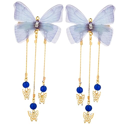 ROMISBABA 1 Paar Schmetterlinge Quasten Haartruppen Hanfu Barrette Kids Dress Up Hair Clips Antique Clips von ROMISBABA