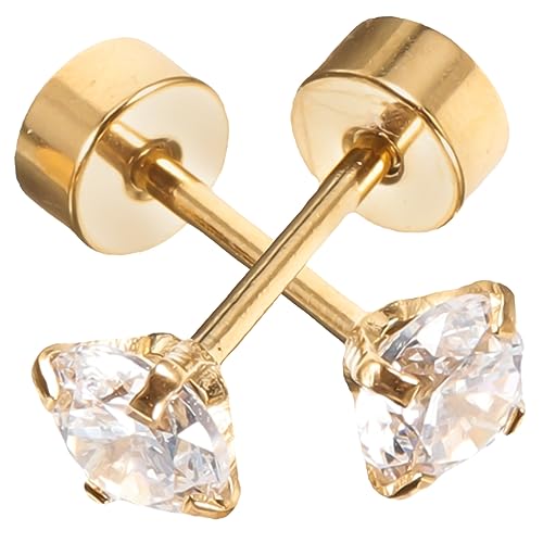 ROMISBABA 1 Paar Schmuckset Damen Ohrringe Titanstahl Ohrstecker Gold für Partys Geburtstage und Alltag Leicht und Komfortabel für von ROMISBABA