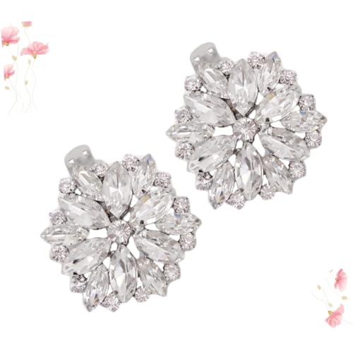 ROMISBABA 1 Paar Schuh Clips Abnehmbare Schuhschnallen mit Strass Glänzende Schuhdekoration für Hochzeiten Partys und Besondere Anlässe Set für Damen Schuhe von ROMISBABA