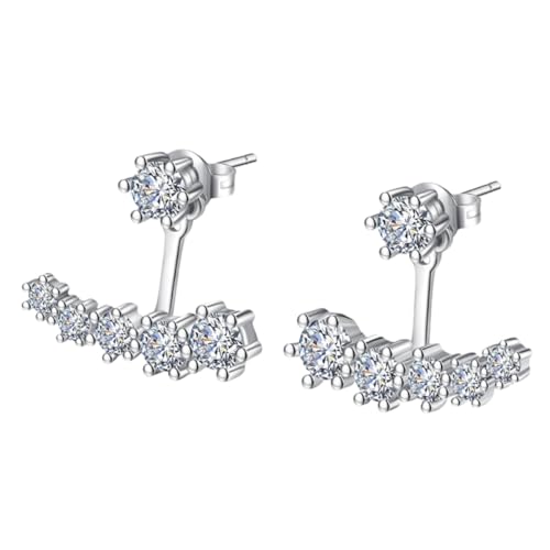ROMISBABA 1 Paar Zirkonia Ohrstecker für Damen Stilvolle Sechszackige Ohrringe Tragbar für Partys Hochzeiten Geburtstage und Alltag Rostfrei und Angenehm zu Tragen von ROMISBABA
