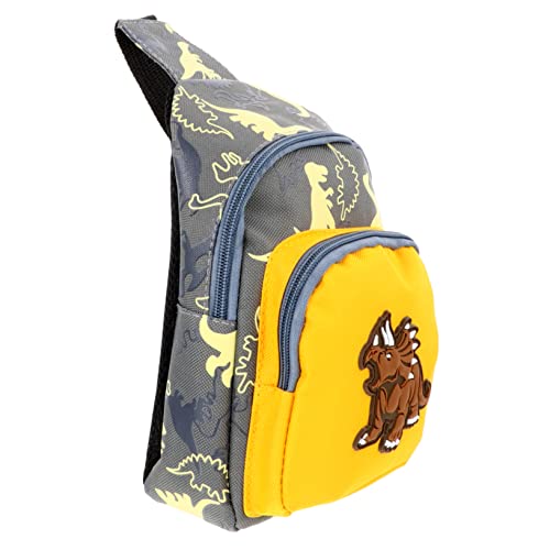 ROMISBABA Bauchtasche Für Kinder Und Mädchen Mit Cartoon-Dinosaurier Nicht Blockierender Metallreißverschluss Und Verstellbare Träger von ROMISBABA