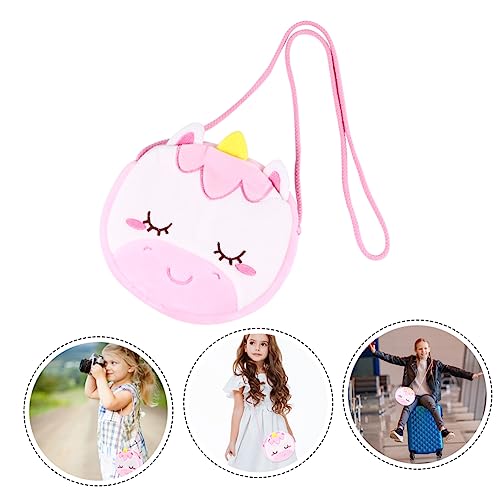 ROMISBABA 1stück Tragbare Handtasche Einhornform Praktische Aufbewahrungstasche Für Schlüssel Umhängetasche Rosa von ROMISBABA
