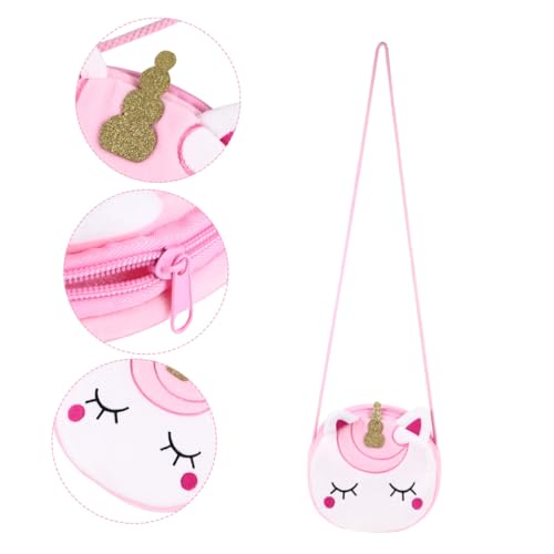 ROMISBABA 1stück Kreative Einhorn Form Umhängetasche Für Junge Mädchen Zipper Design Für Reisen Aufbewahrung Von Kleinigkeiten Süßes Plüsch Accessoire Für Mädchen von ROMISBABA