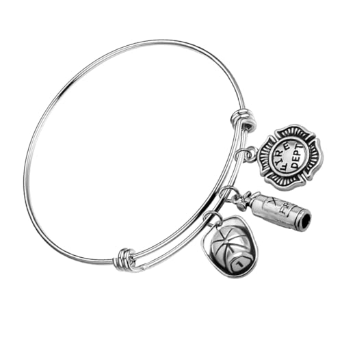 ROMISBABA 1 Stück Feuerwehr Armband für Damen Einzigartige Handkette Verstellbar Kreatives Design für Feuerwehrliebhaber Schmuck für Partys und Freizeit von ROMISBABA