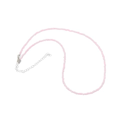 ROMISBABA 1 Stück Halskette Aus Reisperlen Dame Halsschmuck Böhmisches Halsband Mit Perlen Halsschmuck Im Ethnischen Stil Weibliche Halskette Böhmische Halskette Modischer Halsschmuck Rosa von ROMISBABA