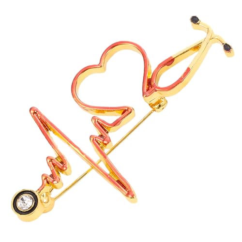 ROMISBABA 1 Stück Herzförmige Brosche mit Diamanten Stilvolle Dekoration für Kleidung Handtaschen Hüte Mehrzweck Anstecknadel für Chic Schmuck für von ROMISBABA