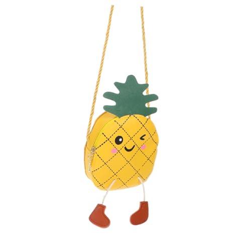 ROMISBABA 1 Stück Lustige Ananas Umhängetasche Süße Aufbewahrungstasche im Ananas Design für Damen Robuste Crossbody Geldbörse mit Zugband für Täglichen Gebrauch von ROMISBABA