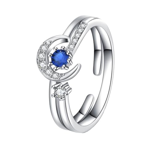 ROMISBABA 1 Stück Modischer Finger Ring mit Verstellbarem Design Romantischer Star Moon Ring für Damen für Besondere Anlässe und ROMISBABA 1 Stück Modischer Finger Ring mit Verstellbarem Design Romantischer Star Moon Ring für Damen für Besondere Anlässe und von ROMISBABA
