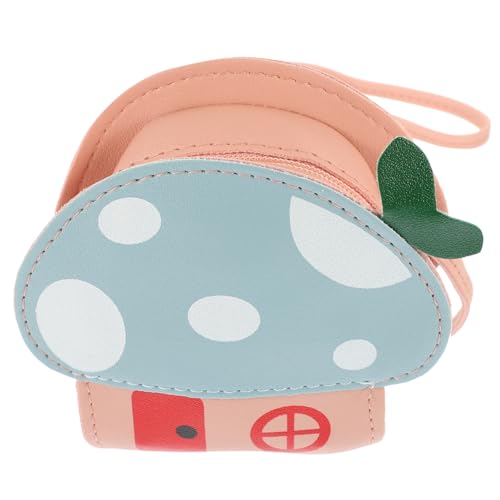 ROMISBABA 1 Stück Pilztasche Cartoon Umhängetasche Münztasche für Mädchen und Jungen für Kleinkinder mit Verstellbaren Trägern Hochwertigem PU Material Vielseitig Einsetzbar zur von ROMISBABA