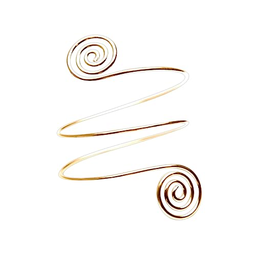 ROMISBABA Metallarmband Für Damen Im Punk-stil Spiral-design Goldfarben Langlebig Und Robust Armbinde Als Accessoire Und Geschenkidee von ROMISBABA