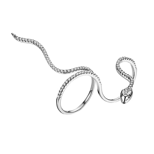 ROMISBABA 1 Stück Schlangenspaltring für Schlangenring Silber Damenring Schlangen-Verlobungsring Modeschmuck Fingerring Legierungsring Eleganter Ring frauen schmuck Strasssteine ROMISBABA 1 Stück Schlangenspaltring für Schlangenring Silber Damenring Schlangen-Verlobungsring Modeschmuck Fingerring Legierungsring Eleganter Ring frauen schmuck Strasssteine von ROMISBABA