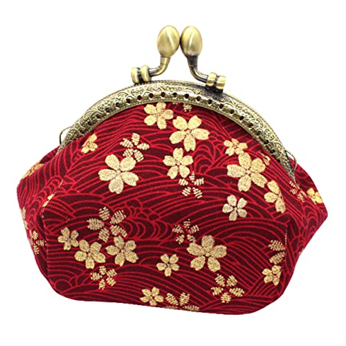 ROMISBABA Retro Kirschblüten Geldbörse Vintage Aufbewahrungstasche Für Damen Tragbare Münztasche Mittelgroß Süße Farben Für Party Und Alltag von ROMISBABA