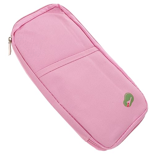 ROMISBABA 1 Stück - und Ticketinhaber Kasse ID-Brieftasche Kompakt Passhalter Schlüssel reißverschluss Kleine Reisebeutel Karteninhaber Reisen Reisegeldbeutel schlankes Kartenetui Rosa von ROMISBABA
