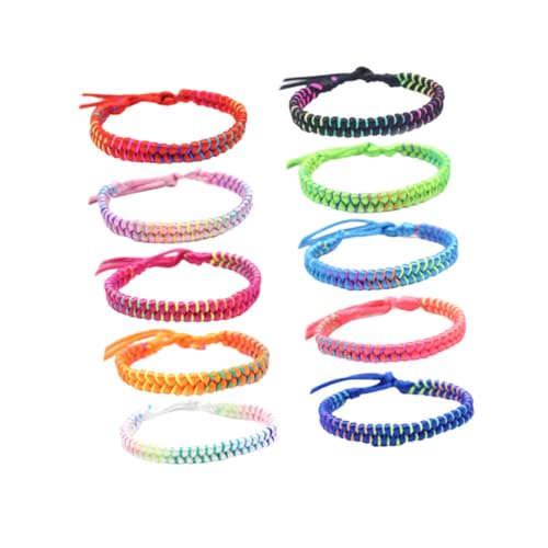 ROMISBABA 10 Stück Gewebtes Armband Kette Mann Breit Männer Armbänder Alarm Faden Armband Handgelenk Seil ROMISBABA 10 Stück Gewebtes Armband Kette Mann Breit Männer Armbänder Alarm Faden Armband Handgelenk Seil von ROMISBABA