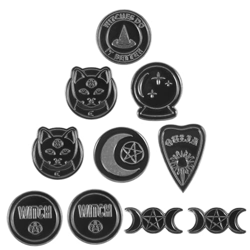 ROMISBABA 10 Stück Retro Punk Brosche DIY Accessoire Abzeichen Brosche Hexenbrosche DIY Brosche Hexenhut Brosche Kleidung Abzeichen Brosche Legierung Brosche ROMISBABA 10 Stück Retro Punk Brosche DIY Accessoire Abzeichen Brosche Hexenbrosche DIY Brosche Hexenhut Brosche Kleidung Abzeichen Brosche Legierung Brosche von ROMISBABA
