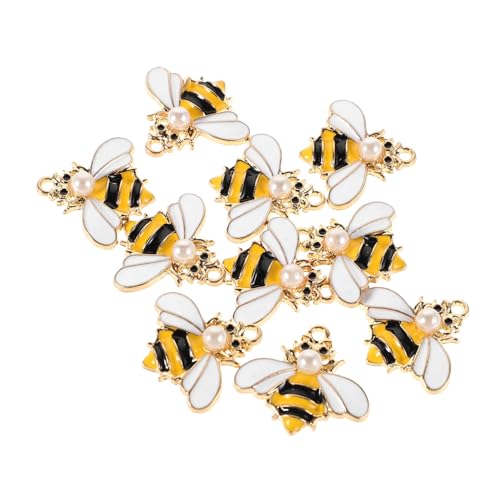 ROMISBABA 10 Stück Teiliges Bienen anhänger Künstlicher Perle Legierte DIY Charms für Ohrringe und Armbänder Detailreich Farbenfroh für Schmuckherstellung und Bastelprojekte ROMISBABA 10 Stück Teiliges Bienen anhänger Künstlicher Perle Legierte DIY Charms für Ohrringe und Armbänder Detailreich Farbenfroh für Schmuckherstellung und Bastelprojekte von ROMISBABA