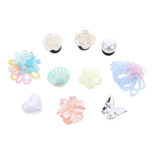 ROMISBABA 10 Stück Teiliges Damenschuh-broschen mit Kristallblumen Abnehmbare Vielseitige Schuhclips für Hochzeit Party und Alltag Einfache Anbringung Langlebige Elegante Schuhverzierung von ROMISBABA